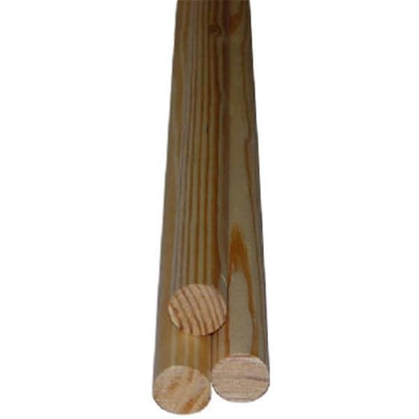 Alexandria Moulding 00233-20096C1 8 ft. Solid Pine Moulding - Full Round; Pack Of 4